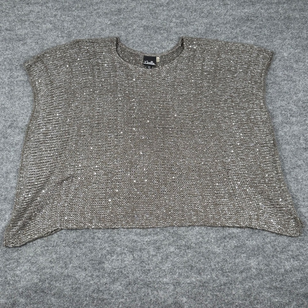 Noelle Women One Size Sequin Knit Sweater Top Shimmer Sparkle Bohemian Oversized